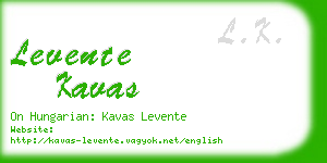 levente kavas business card